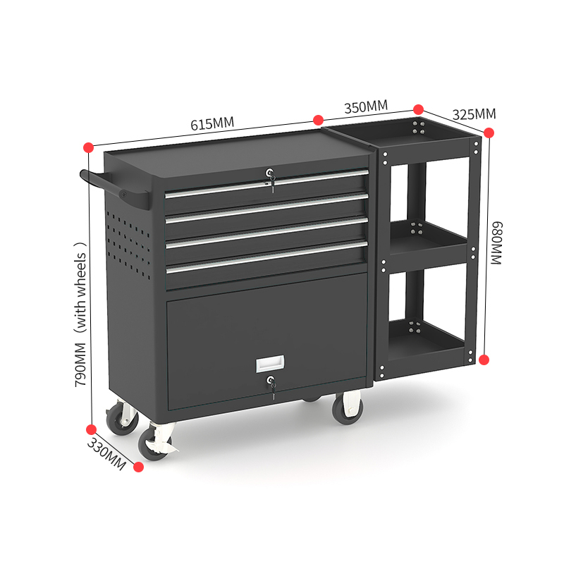 Four Drawer Tool Trolley - Image 8