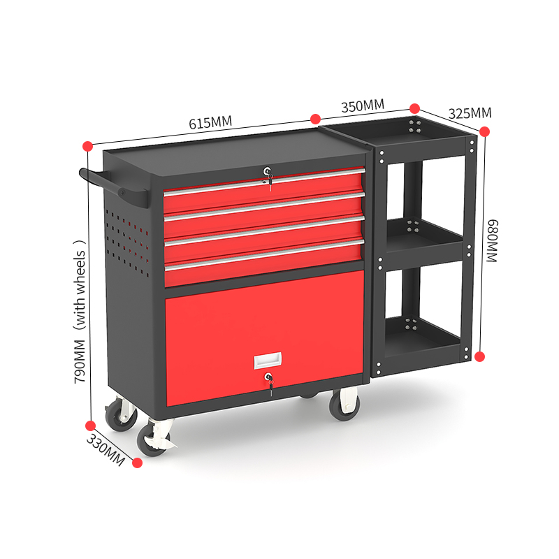 Four Drawer Tool Trolley - Image 7