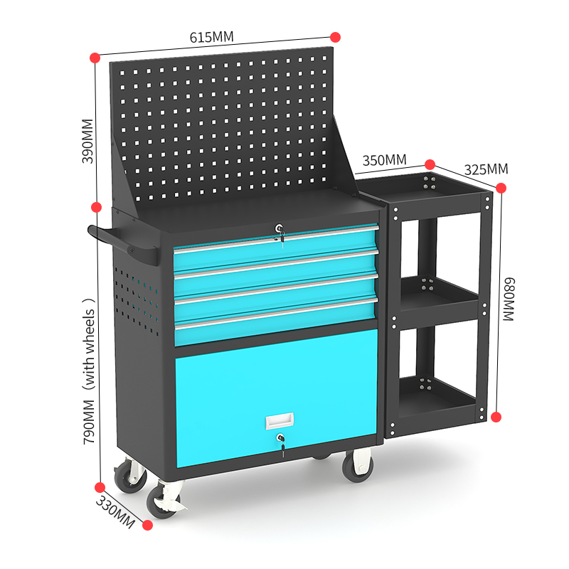 Four Drawer Tool Trolley - Image 10