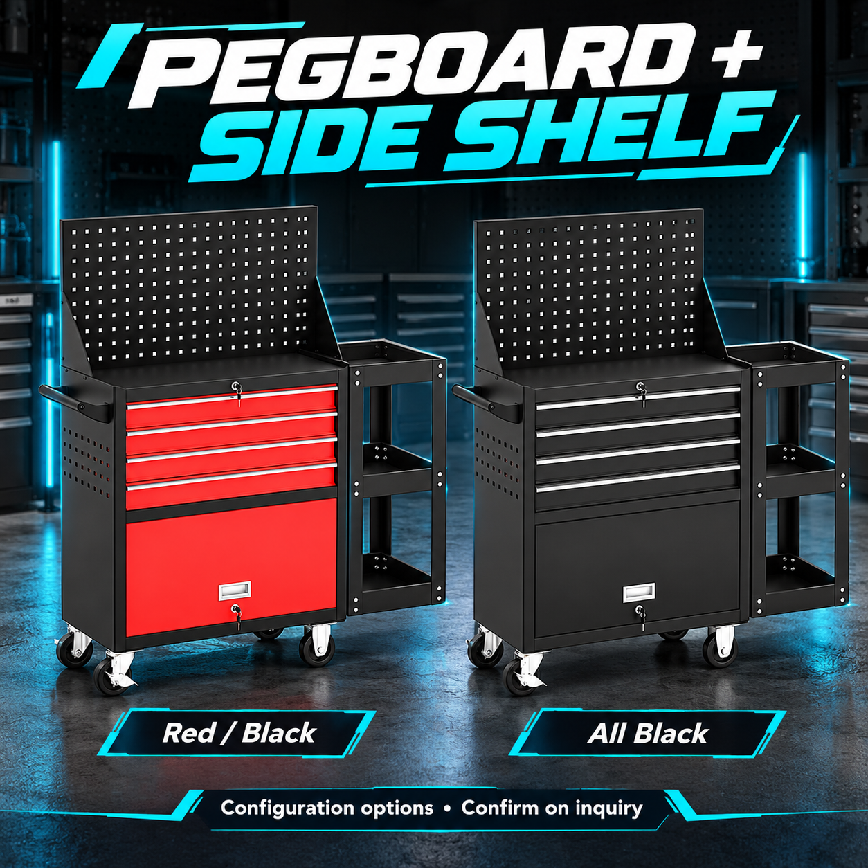 Four Drawer Tool Trolley - Image 4