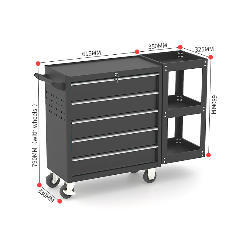 Five Drawer Tool Trolley - Image 11