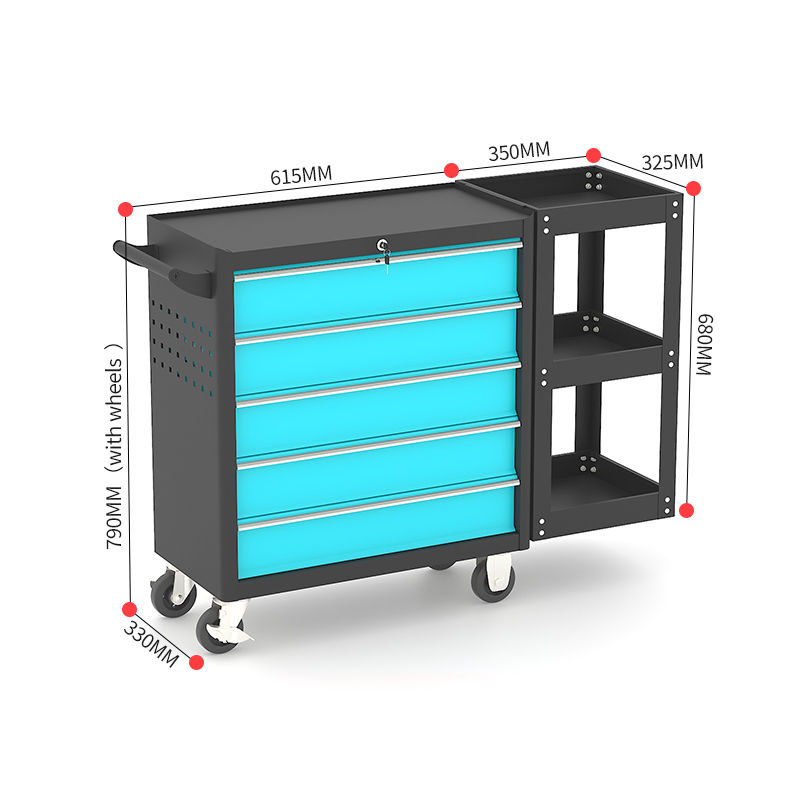 Five Drawer Tool Trolley - Image 9