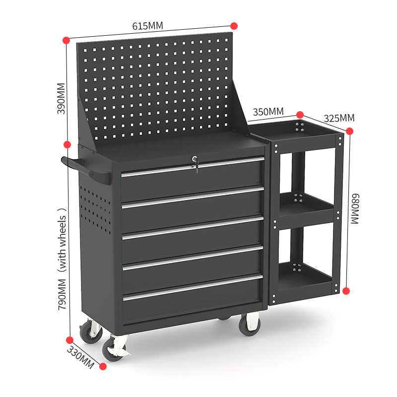 Five Drawer Tool Trolley - Image 13