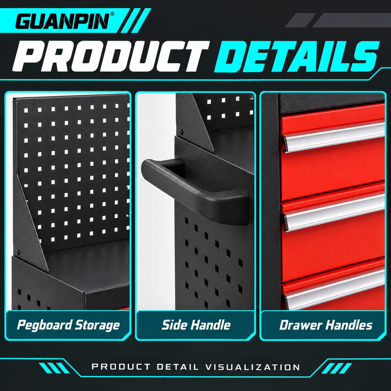 Seven Drawer Tool Trolley - Image 4
