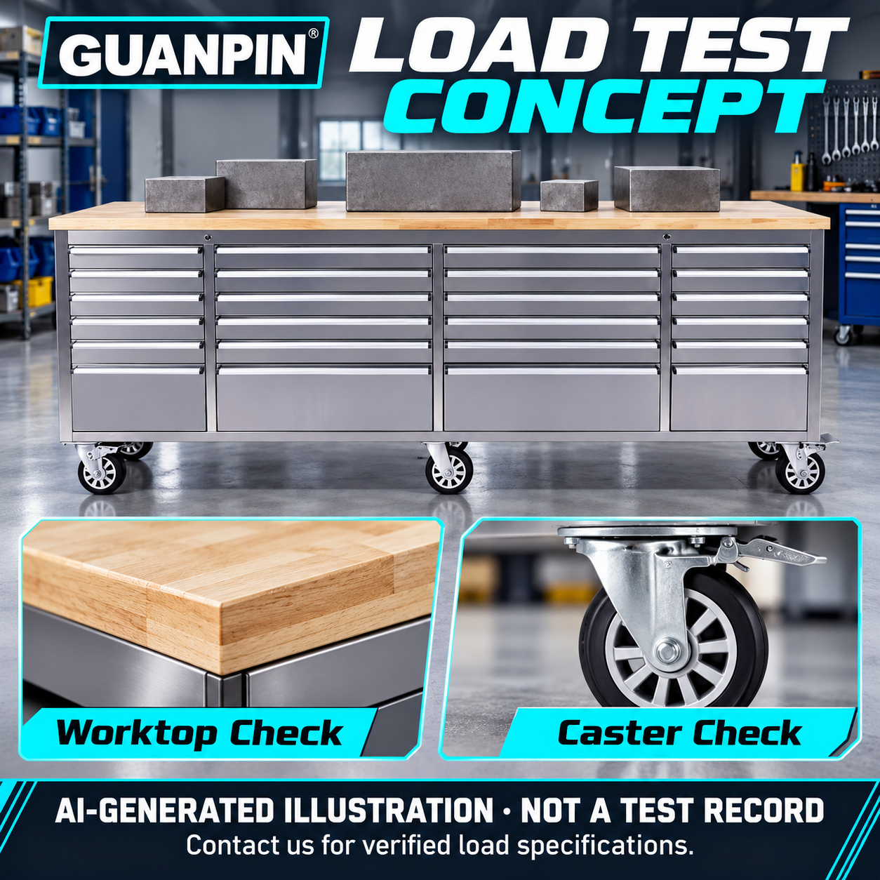 Stainless Steel Tool Cart - Image 7