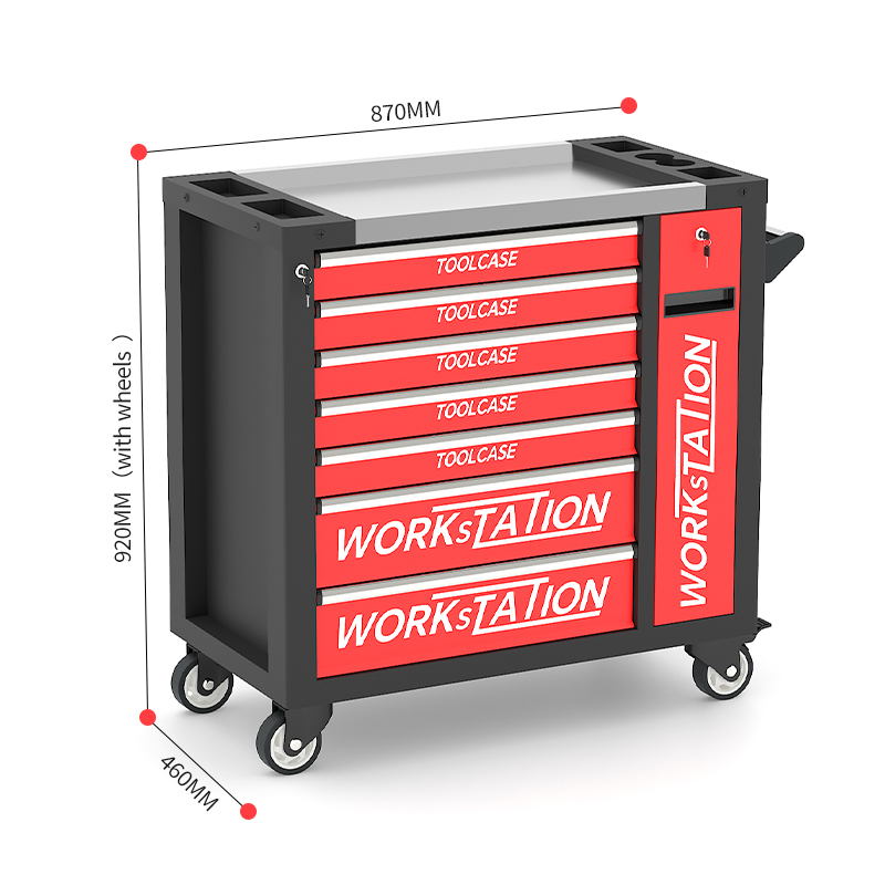 Seven &Side Drawer Tool Trolley