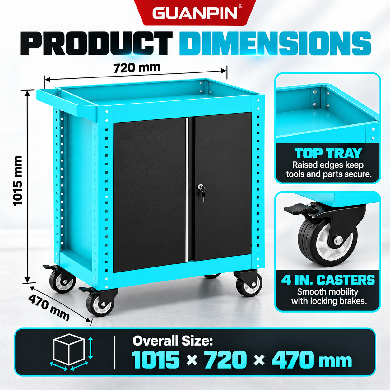 Knock Down 2 Door Tool Trolley - Image 2
