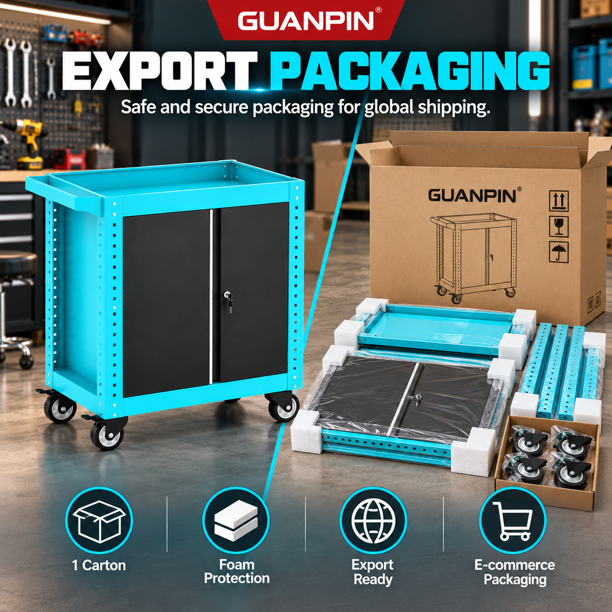Knock Down 2 Door Tool Trolley - Image 7