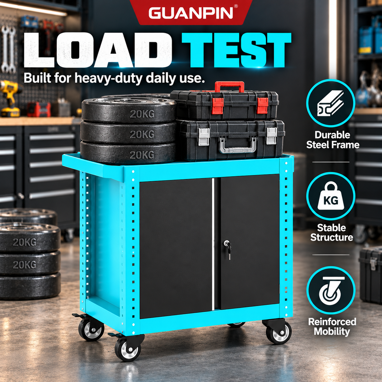 Knock Down 2 Door Tool Trolley - Image 3