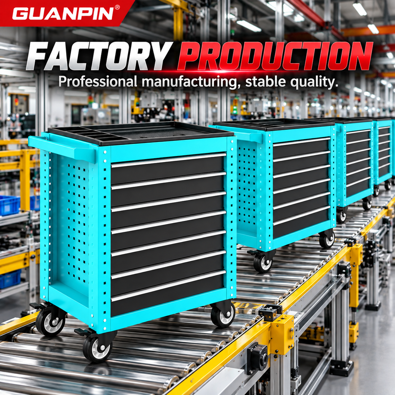 Heavy-Duty 7-Drawer Mobile Tool Cart - Image 5